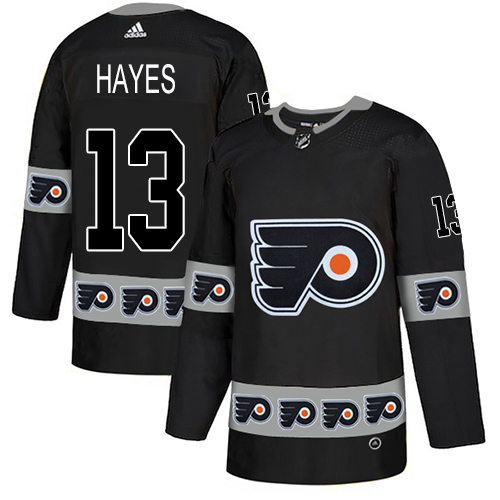 Adidas Men Philadelphia Flyers 13 Kevin Hayes Black Authentic Team Logo Fashion Stitched NHL Jersey